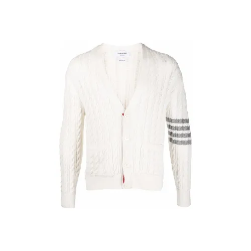 THOM BROWNE Белые Мужские Свитера