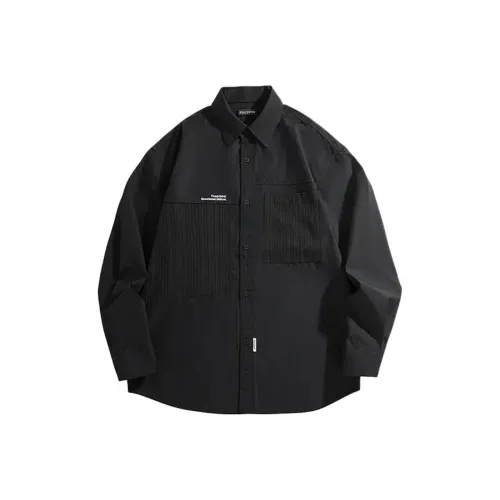PEACEBIRD MEN Eye C Коллаборация Series Рубашка Мужская Черная