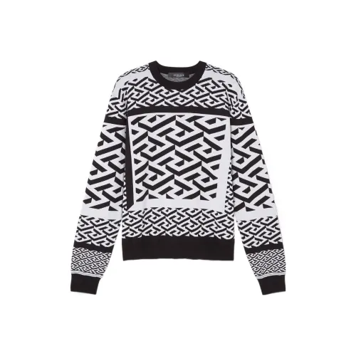 VERSACE Черные/Белые Мужские Свитера