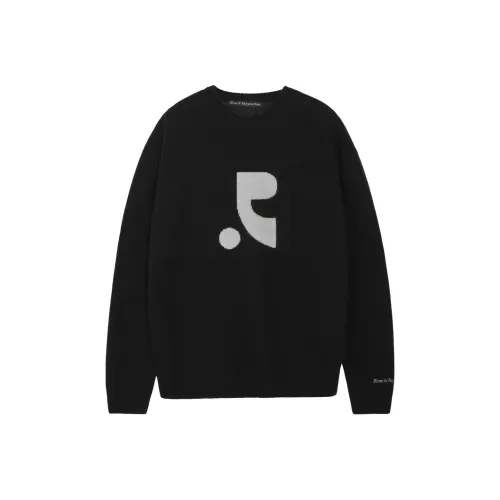 Rest Recreation OVERSIZED Жаккард KNIT Топ Свитер Унисекс Черный