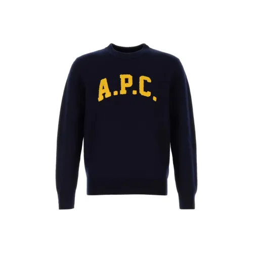 A.P.C FW24 Свитер Мужской Морской Синий