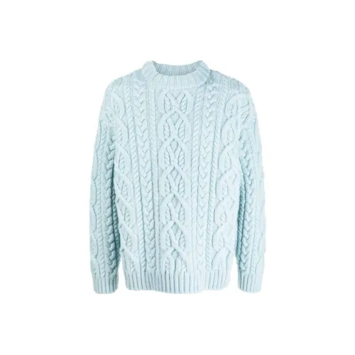 DRIES VAN NOTEN Светло-синие мужские свитера