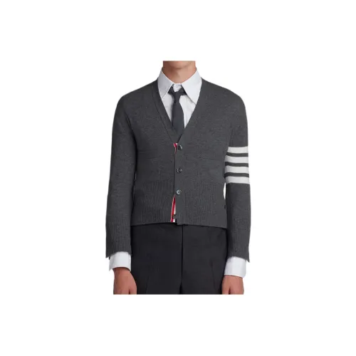 THOM BROWNE· SS22 Кашемир Свитер Мужской Темно-Серый