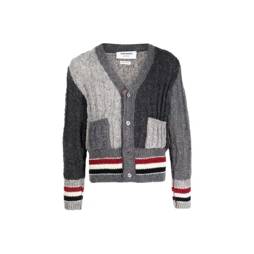 THOM BROWNE Серый Мужской Свитеры