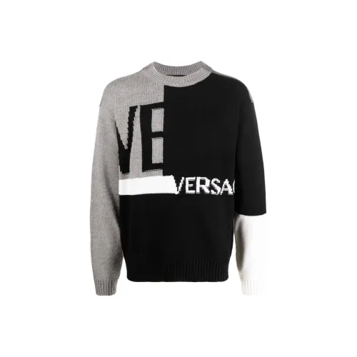 VERSACE Мужские черные свитеры