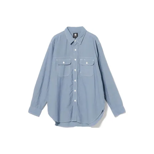 Beams Plus Engineered Garments Collaboration Светло-синяя унисекс рубашка