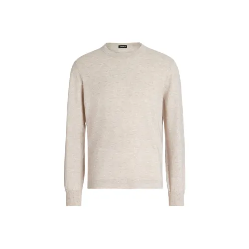 Zzegna Светлый Бежевый Мужские Кашемировые Свитера