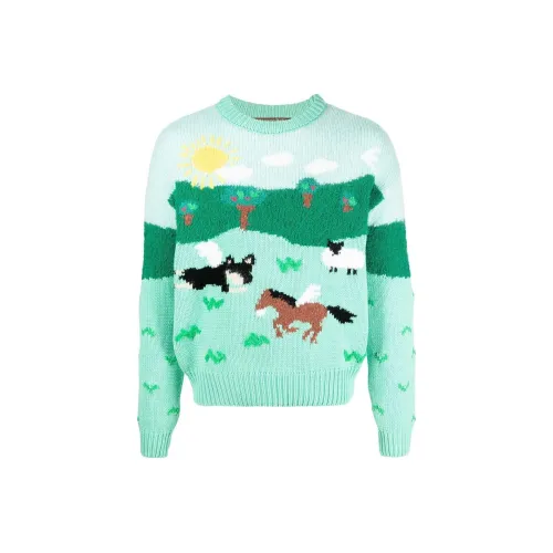 ANDERSSON BELL Collaboration Зеленые Мужские Свитера