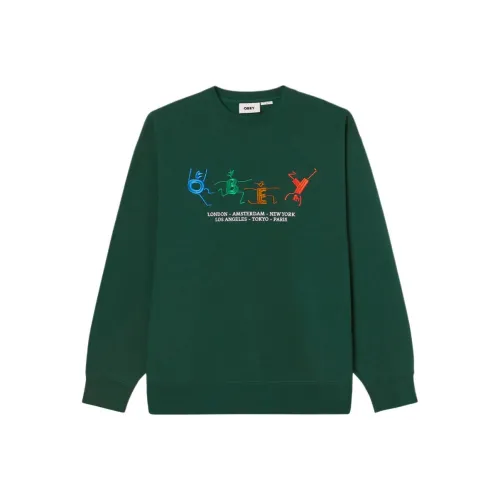 OBEY Зеленый Мужской Свитшот