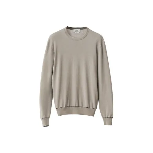 HERMES Серые Мужские Свитера