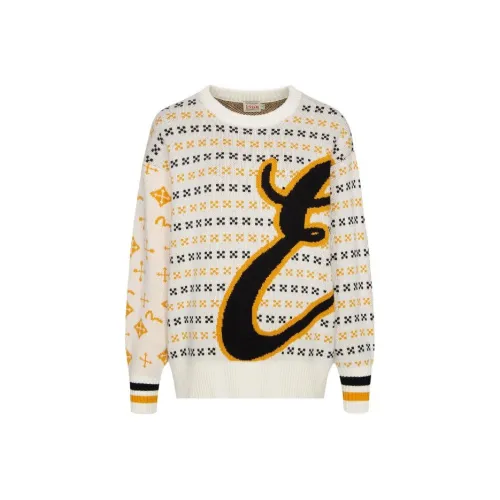 EVISU Бежевый Мужской Кашемировый Свитер