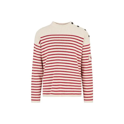 EMPORIO ARMANI Устойчивая коллекция Белый Красный Мужские кашемировые свитеры