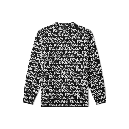 Balenciaga Черные/Белые Мужские Свитера