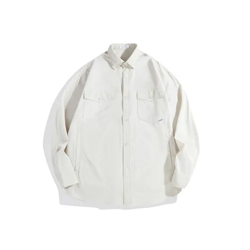 PEACEBIRD MEN Серый Белый 1 Мужская Рубашка