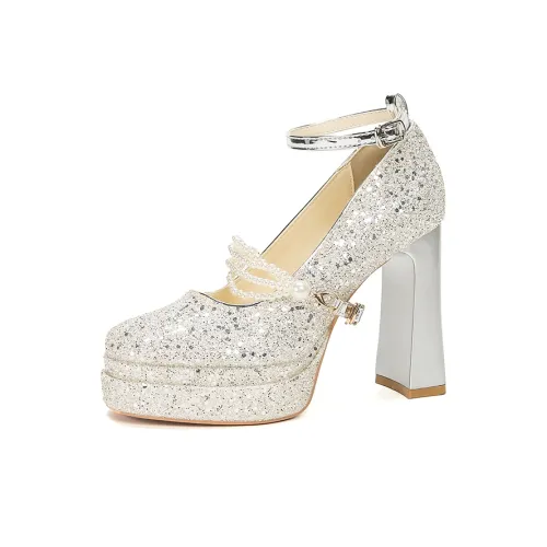 Zubumei Грубый каблук Высокие каблуки Женские