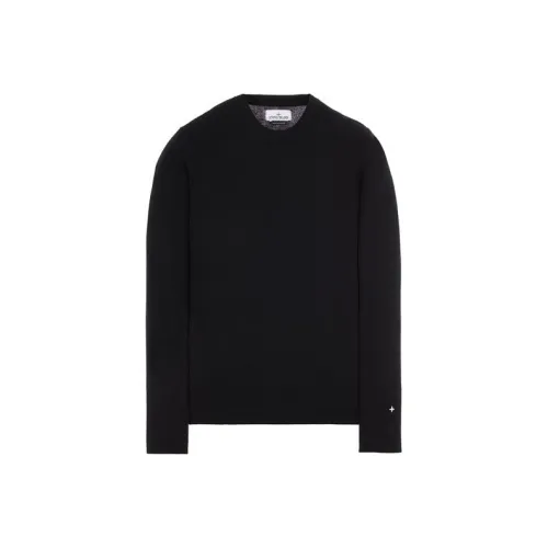 STONE ISLAND Мужские черные свитеры