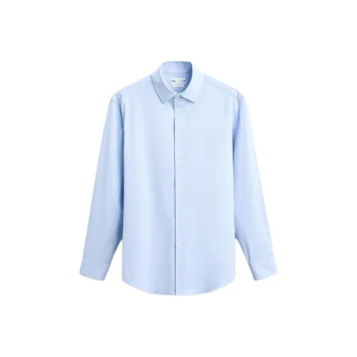 ZARA Light Blue Мужские Рубашки