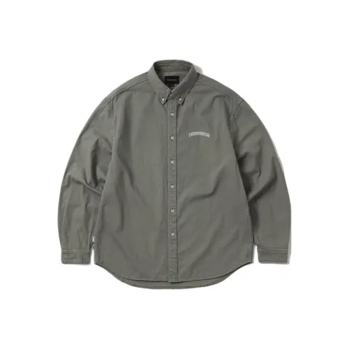 Thisisneverthat FW24 Промытый деним Рубашка Унисекс Серый