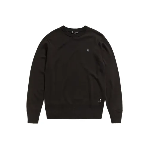 STAR RAW Темно-черные Мужские Свитера
