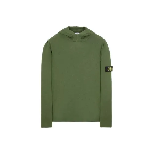 STONE ISLAND Зеленые Мужские Свитера