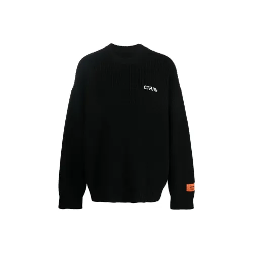 HERON PRESTON Мужские черные свитеры