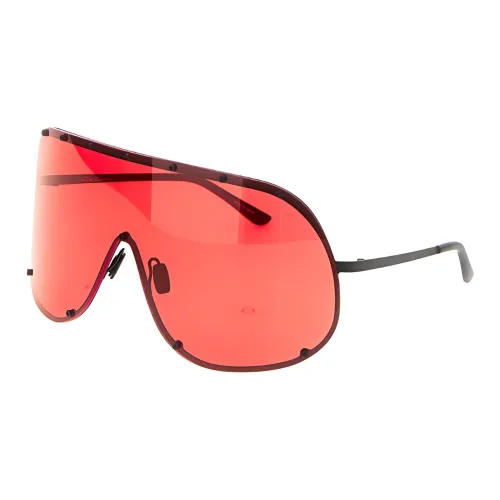 RICK OWENS совместный бренд RO Нержавеющая сталь Нерегулярная форма Солнцезащитные очки Унисекс Черный