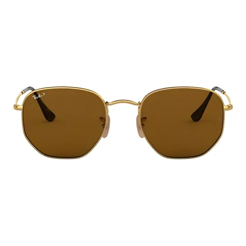 RayBan Металл Стальной Нерегулярная форма Солнцезащитные очки Мужской Золотой