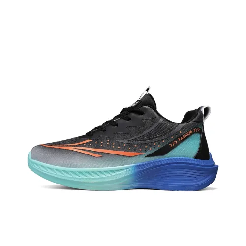 Черный Slip-Resistant и Breathable Coated Low-Top Casual Running Shoes для мужчин