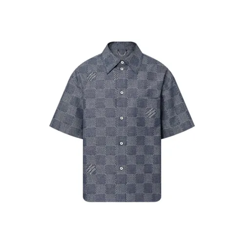 LOUIS VUITTON FW24 Рубашка Мужская Синяя