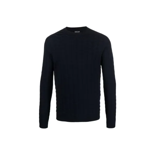 GIORGIO ARMANI Морской синий Мужские свитеры