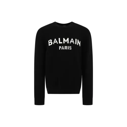 BALMAIN Черные Мужские Свитера