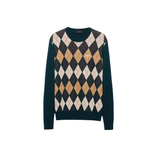 PRADA Зеленые Мужские Свитера