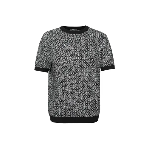 DIKENI Свитер Мужской Черный Подошва Жаккард