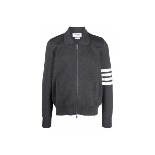 THOM BROWNE Серый Мужской Свитеры