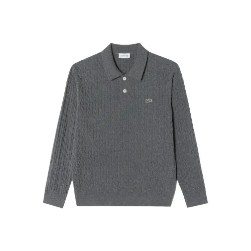 Свитеры для мужчин серого цвета с коллаборацией LACOSTE