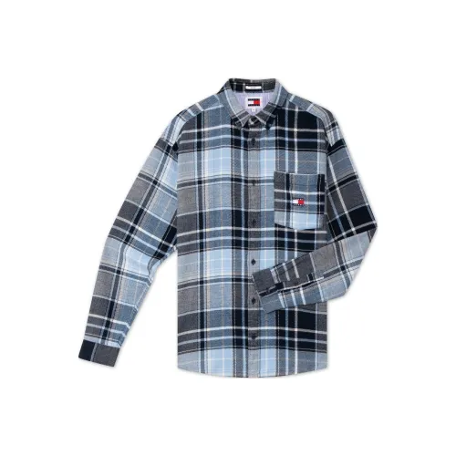 Tommy Hilfiger Рубашка Мужская Синие-Черные Клетка