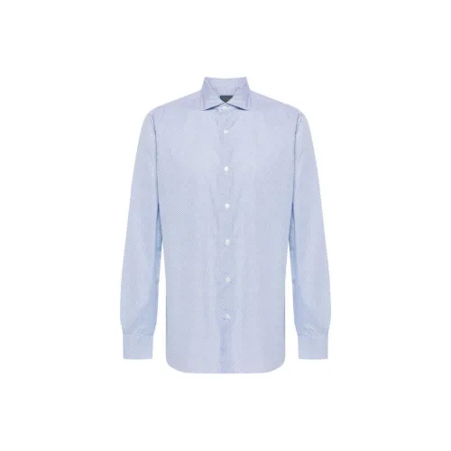 BARBA SS24 Рубашка Мужская Небесно-Синий