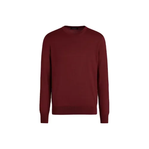 Zegna Кашемировый свитер мужской красный