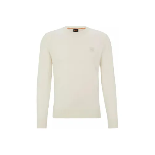 Hugo Boss Белый Мужской Кашемировый Свитер
