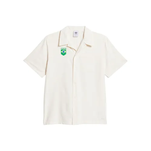 Adidas Originals BRASIL Tech Пуговица Пуховые куртки Рубашка Мужской Волшебный белый