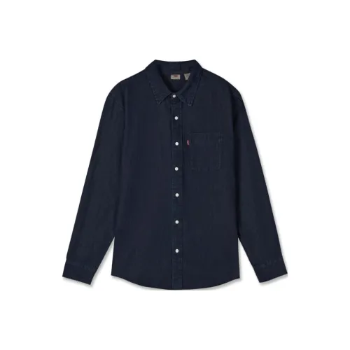 Levis Темно-синие мужские рубашки