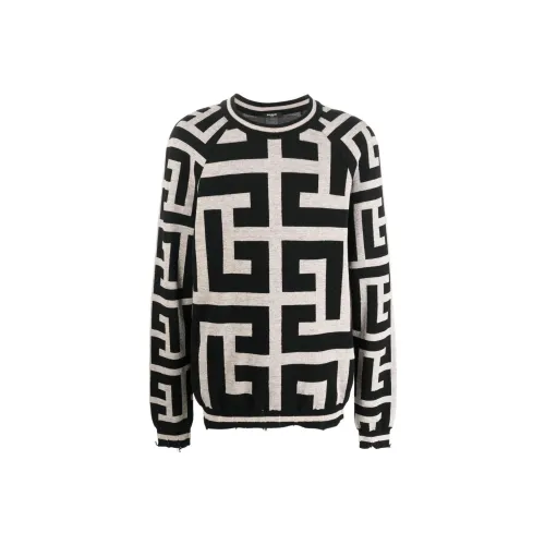 BALMAIN Черные Мужские Свитера