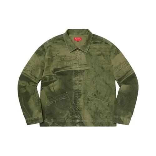 Supreme Куртка Унисекс Армейский Зеленый