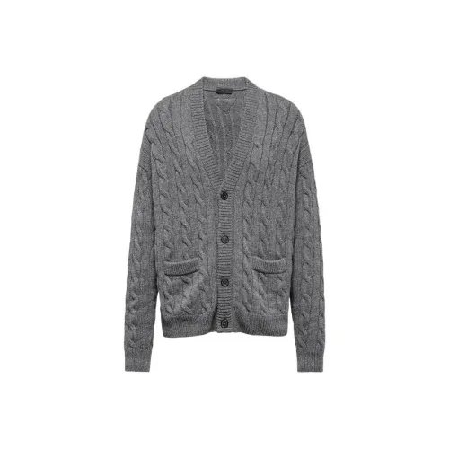 PRADA Серые Мужские Свитера