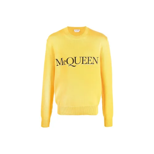 Alexander McQueen Желтые Мужские Свитера