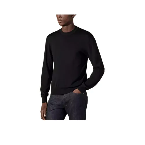 HERMES Мужские черные свитеры