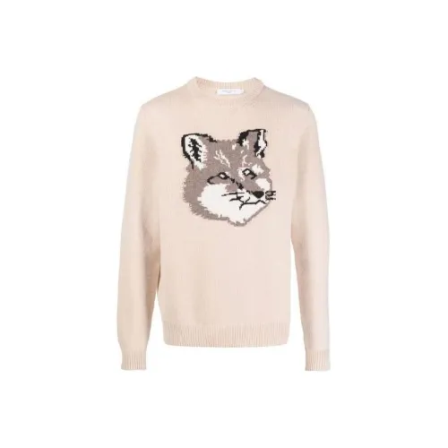Maison Kitsune Бежевые Мужские Свитера