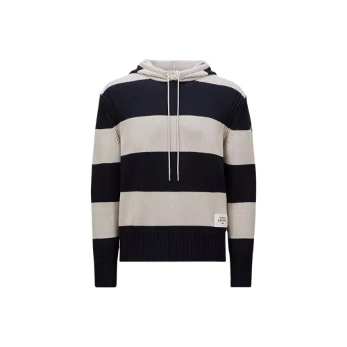 MONCLER Синие и Белые Свитера с Надписью для Мужчин