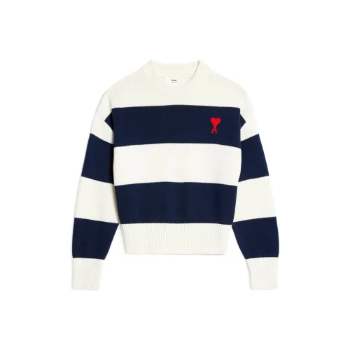 AMIPARIS Синий с Белым Lettering Мужские Свитера