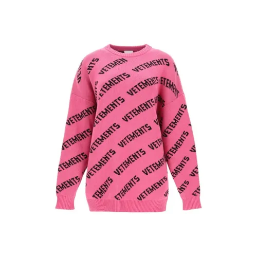 Vetements Розовый Унисекс Свитеры